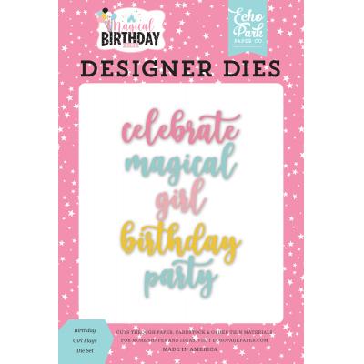 Echo Park Magical Birthday Girl Word Die Set - Magical Birthday Girl